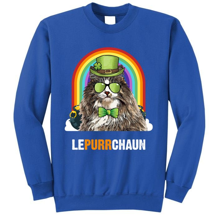 Funny Norwegian Forest Cat Lepurrchaun St Patricks Day Gift Sweatshirt