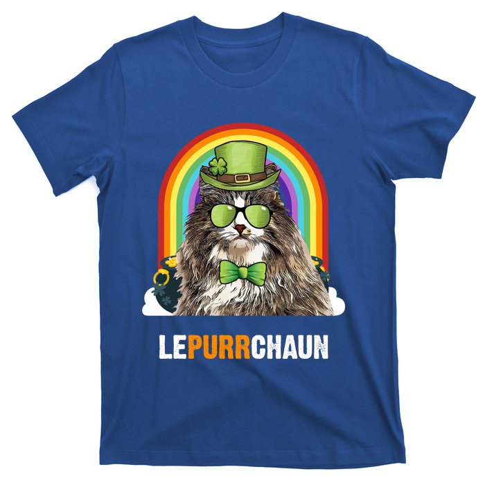 Funny Norwegian Forest Cat Lepurrchaun St Patricks Day Gift T-Shirt