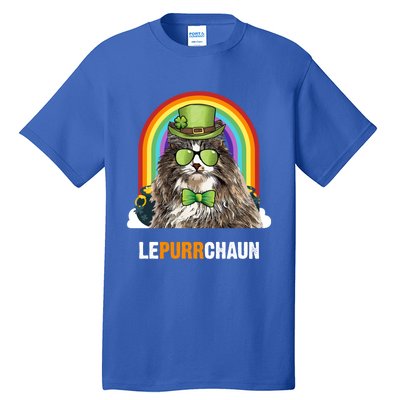 Funny Norwegian Forest Cat Lepurrchaun St Patricks Day Gift Tall T-Shirt