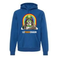 Funny Norwegian Forest Cat Lepurrchaun St Patricks Day Gift Premium Hoodie