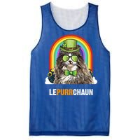 Funny Norwegian Forest Cat Lepurrchaun St Patricks Day Gift Mesh Reversible Basketball Jersey Tank