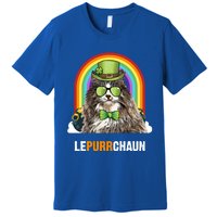 Funny Norwegian Forest Cat Lepurrchaun St Patricks Day Gift Premium T-Shirt