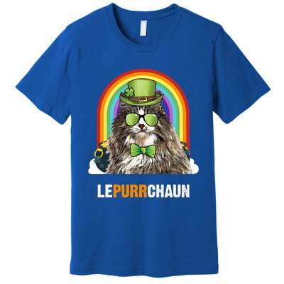 Funny Norwegian Forest Cat Lepurrchaun St Patricks Day Gift Premium T-Shirt