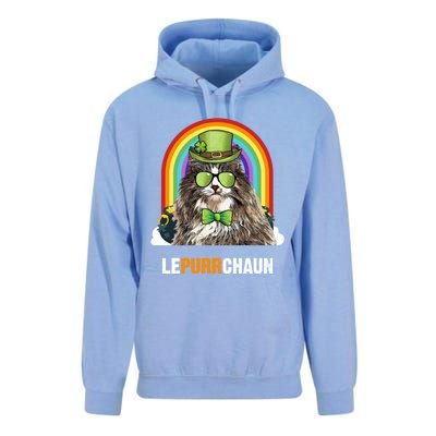 Funny Norwegian Forest Cat Lepurrchaun St Patricks Day Gift Unisex Surf Hoodie