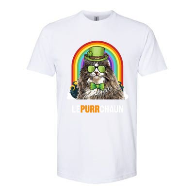 Funny Norwegian Forest Cat Lepurrchaun St Patricks Day Gift Softstyle CVC T-Shirt