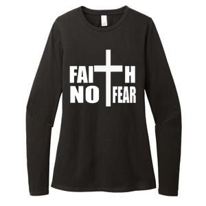 Faith Not Fear Womens CVC Long Sleeve Shirt