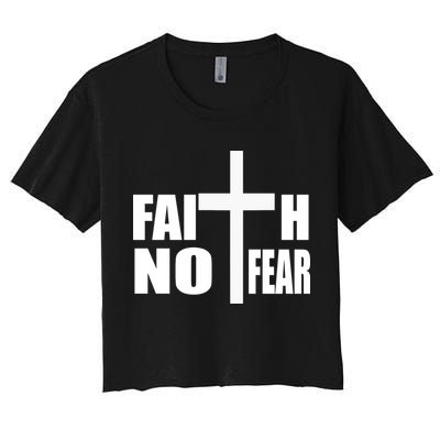 Faith Not Fear Women's Crop Top Tee