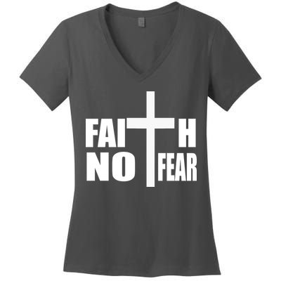 Faith Not Fear Women's V-Neck T-Shirt
