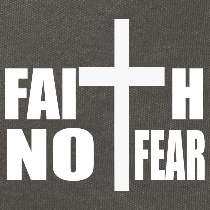 Faith Not Fear Cotton Canvas Backpack