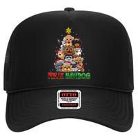 Feliz Navidog Feliz Navidad Christmas For Dog Lovers High Crown Mesh Back Trucker Hat