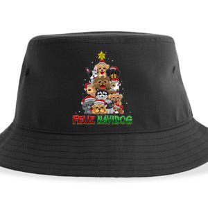 Feliz Navidog Feliz Navidad Christmas For Dog Lovers Sustainable Bucket Hat