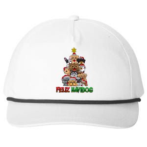 Feliz Navidog Feliz Navidad Christmas For Dog Lovers Snapback Five-Panel Rope Hat