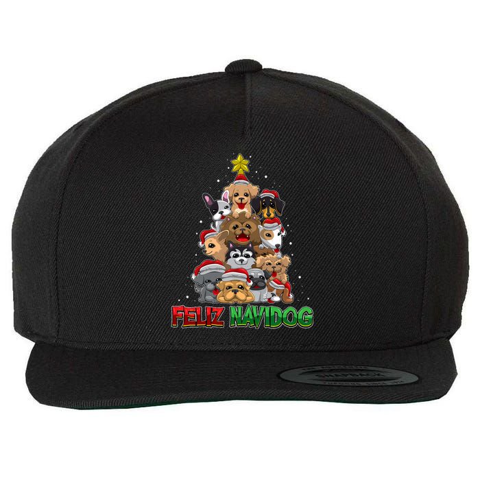 Feliz Navidog Feliz Navidad Christmas For Dog Lovers Wool Snapback Cap