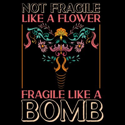Feminist Not Fragile Like A Flower Fragile Like A Bomb T-Shirt