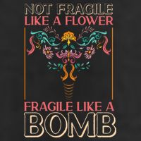Feminist Not Fragile Like A Flower Fragile Like A Bomb Knit Cap Winter Beanie