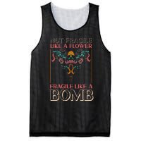 Feminist Not Fragile Like A Flower Fragile Like A Bomb Mesh Reversible Basketball Jersey Tank