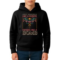 Feminist Not Fragile Like A Flower Fragile Like A Bomb Kids Hoodie