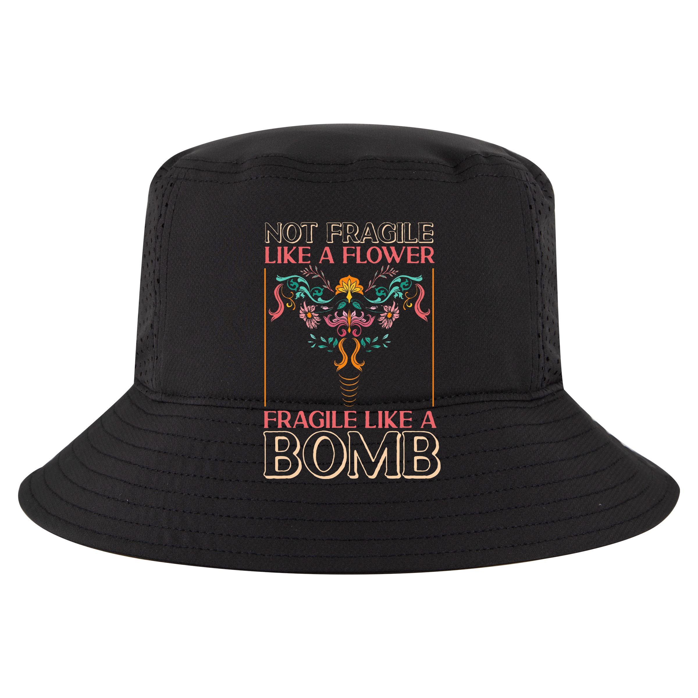 Feminist Not Fragile Like A Flower Fragile Like A Bomb Wool Snapback Cap