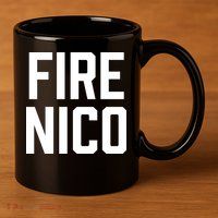 Fire Nico 11oz C Handle Ceramic Mug