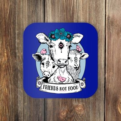 Friends Not Food Vegetarian Vegan Goat Animal Liberation Great Gift Coaster