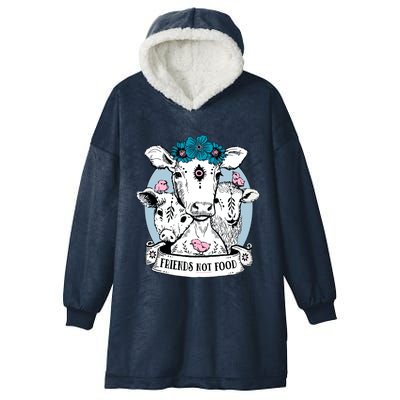 Friends Not Food Vegetarian Vegan Goat Animal Liberation Great Gift Hooded Wearable Blanket