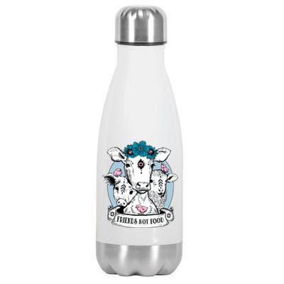 Friends Not Food Vegetarian Vegan Goat Animal Liberation Great Gift Stainless Steel Insulated Water Bottle