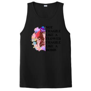 Funny Not Fragile Like A Flower Fragile Like A Bomb Beauty Cool Gift PosiCharge Competitor Tank