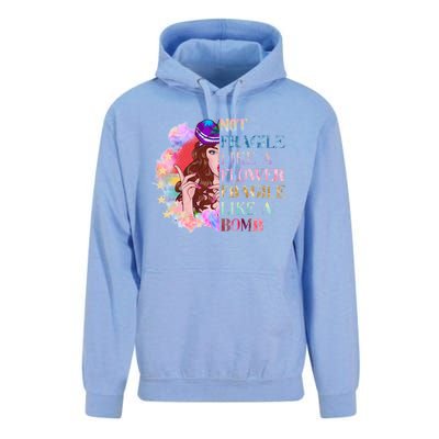 Funny Not Fragile Like A Flower Fragile Like A Bomb Funny Gift Unisex Surf Hoodie