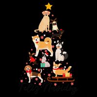 Feliz Navidog Funny Christmas Tree Lights Dog Lovers Gifts Cooling Performance Crew T-Shirt