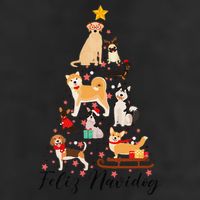 Feliz Navidog Funny Christmas Tree Lights Dog Lovers Gifts 11oz C Handle Ceramic Mug