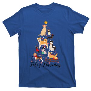 Feliz Navidog Funny Christmas Tree Lights Dog Lovers Gifts T-Shirt