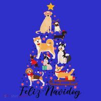 Feliz Navidog Funny Christmas Tree Lights Dog Lovers Gifts T-Shirt