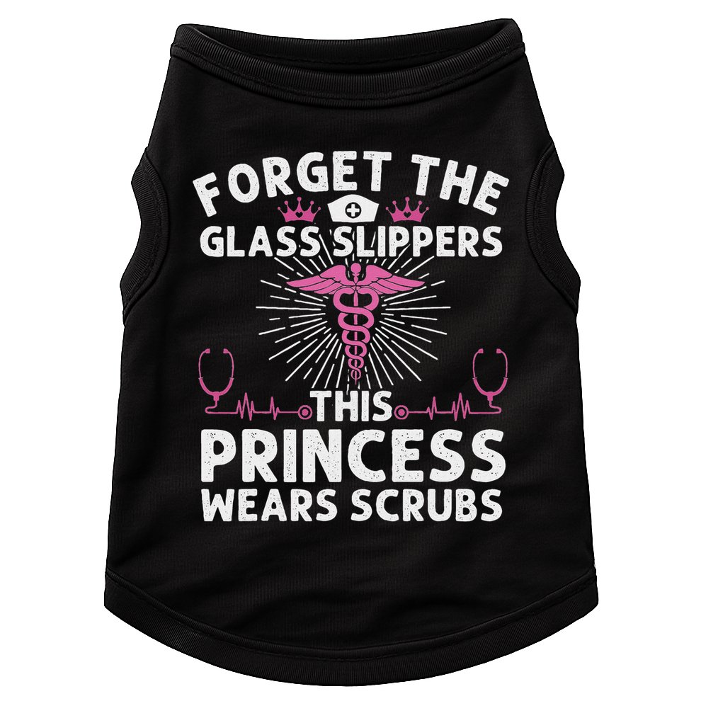 Funny Nurse Gift For Women Cool This Princess Wears Scrubs Doggie Tank