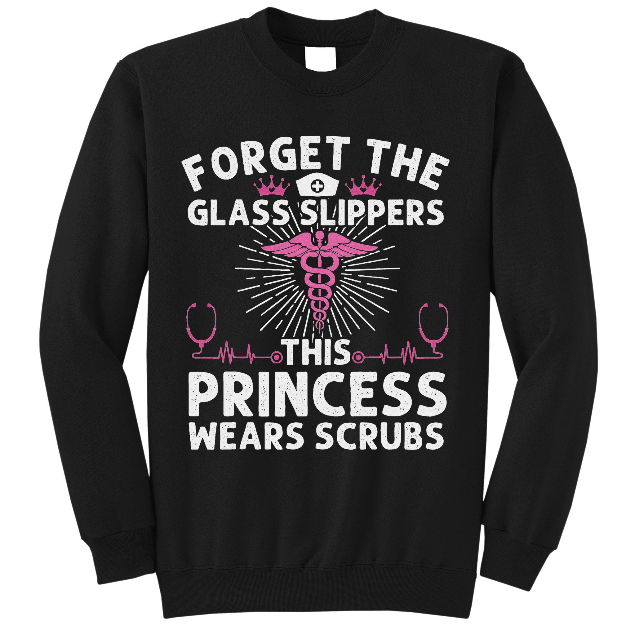 Funny Nurse Gift For Women Cool This Princess Wears Scrubs Sweatshirt