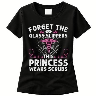 Funny Nurse Gift For Women Cool This Princess Wears Scrubs Womens T-Shirt