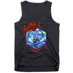 Funny Nerdy Gamer Fantasy Art Starry Night Gift Tank Top