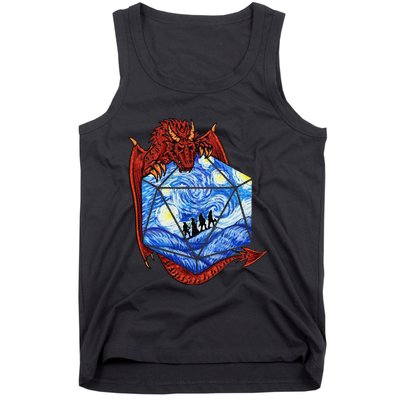 Funny Nerdy Gamer Fantasy Art Starry Night Gift Tank Top