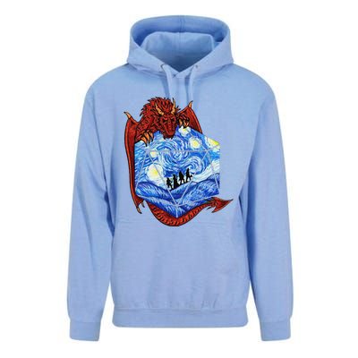 Funny Nerdy Gamer Fantasy Art Starry Night Gift Unisex Surf Hoodie