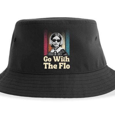 Florence Nightingale Go With The Flo Funny Nurse Sustainable Bucket Hat