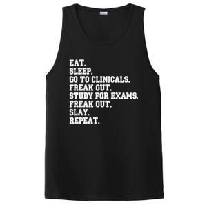 Funny Nurse Gift Eat Sleep Clinicals Freak Out Slay Rn Lpn Meaningful Gift PosiCharge Competitor Tank