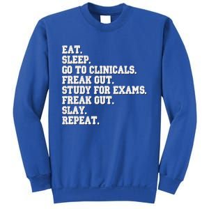 Funny Nurse Gift Eat Sleep Clinicals Freak Out Slay Rn Lpn Meaningful Gift Sweatshirt