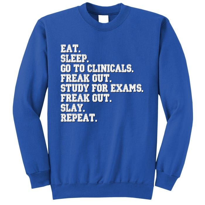 Funny Nurse Gift Eat Sleep Clinicals Freak Out Slay Rn Lpn Meaningful Gift Sweatshirt