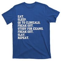 Funny Nurse Gift Eat Sleep Clinicals Freak Out Slay Rn Lpn Meaningful Gift T-Shirt