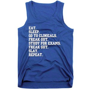 Funny Nurse Gift Eat Sleep Clinicals Freak Out Slay Rn Lpn Meaningful Gift Tank Top