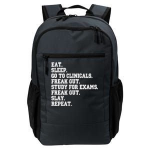 Funny Nurse Gift Eat Sleep Clinicals Freak Out Slay Rn Lpn Meaningful Gift Daily Commute Backpack