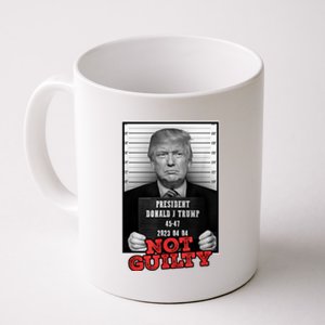 Funny Not Guilty Donald Trump Mug Shot Coffee Mug