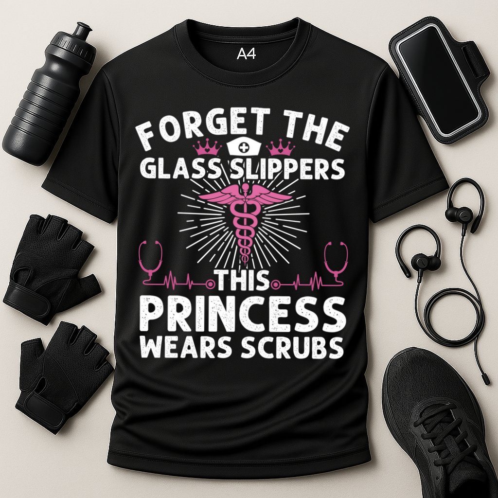 Funny Nurse Gift Cool This Princess Wears Scrubs Gift Cooling Performance Crew T-Shirt