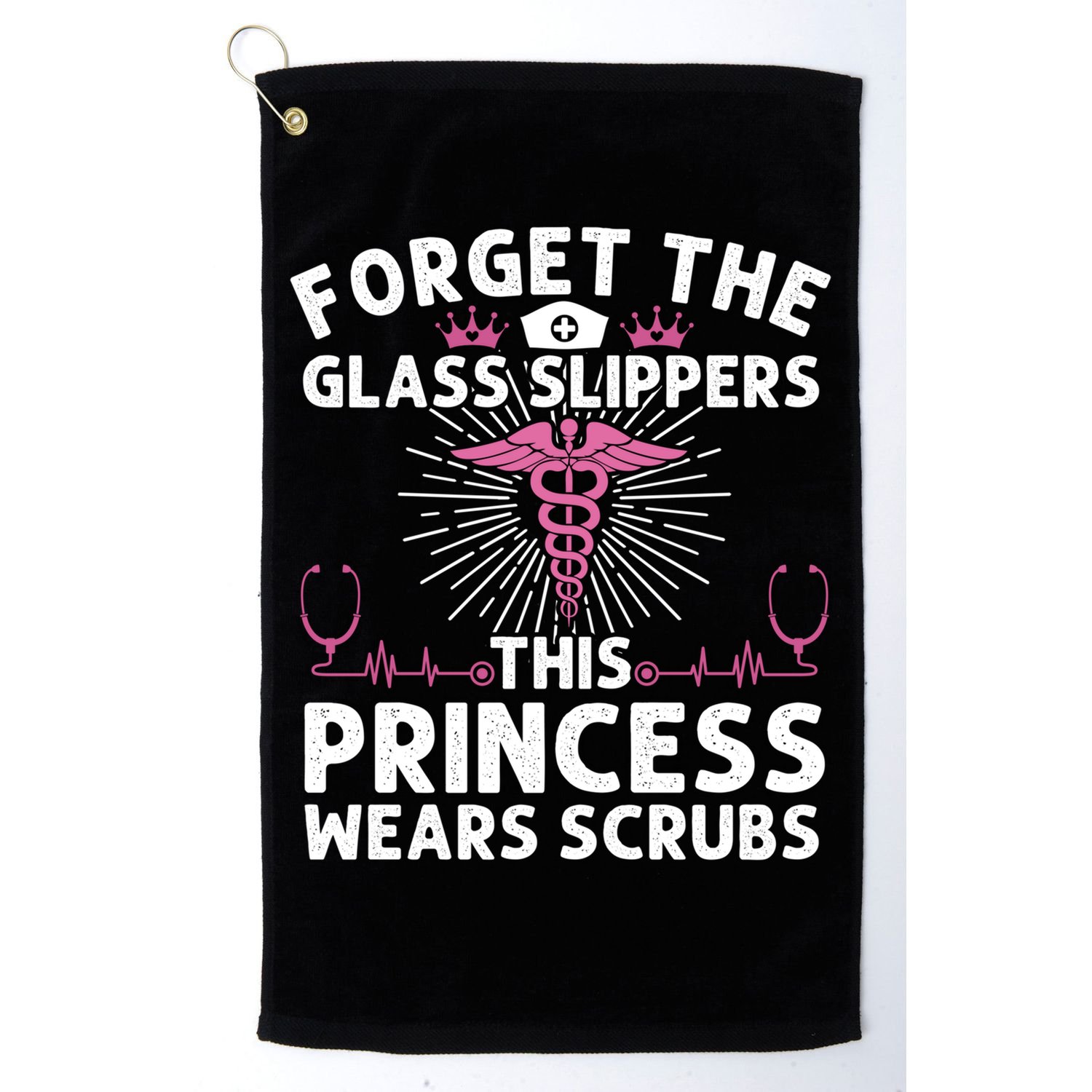 Funny Nurse Gift Cool This Princess Wears Scrubs Gift Golf Towel