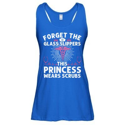 Funny Nurse Gift Cool This Princess Wears Scrubs Gift Ladies Essential Flowy Tank