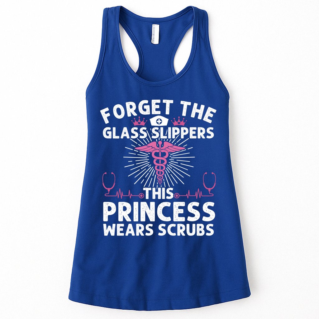 Funny Nurse Gift Cool This Princess Wears Scrubs Gift Womens Tank Top